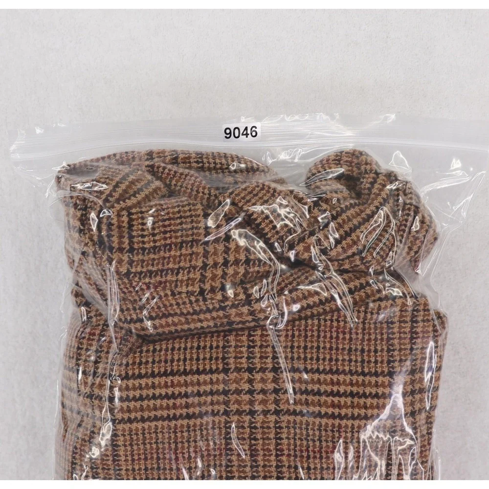 Polo Ralph Lauren Shirt Mens Large Brown Glen Plaid Check Long Sleeve VTG